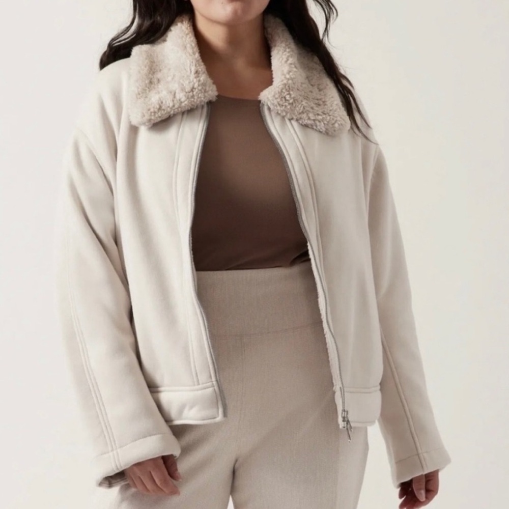 Athleta Westbound Sherpa Full-Zip Soft Long Sleeve Jacket Size 2X